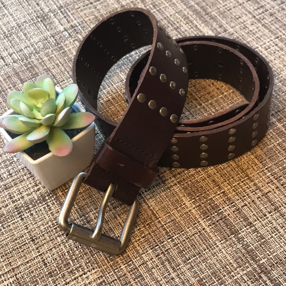 American Eagle Studded Leather Belt Studs Grommet